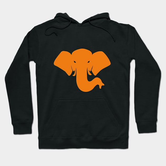 ORANGE ELEPHANT HEAD Hoodie by beautiful pets world